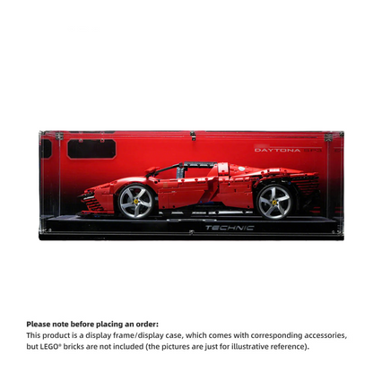 【PREMIUM】Display Case For LEGO® Ferrari Daytona SP3 42143 Ultra-high Translucent Acrylic.