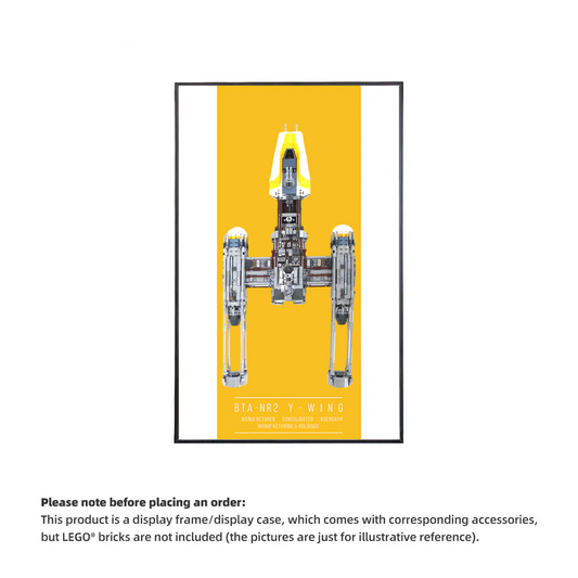 Wall Display Frame for LEGO® Star Wars 75181 Y-Wing Starfighter™(Model Not Included)