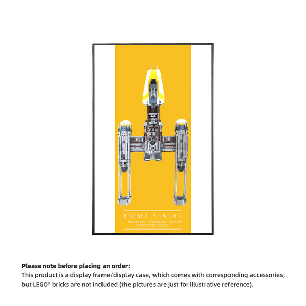 Wall Display Frame for LEGO® Star Wars 75181 Y-Wing Starfighter™(Model Not Included)